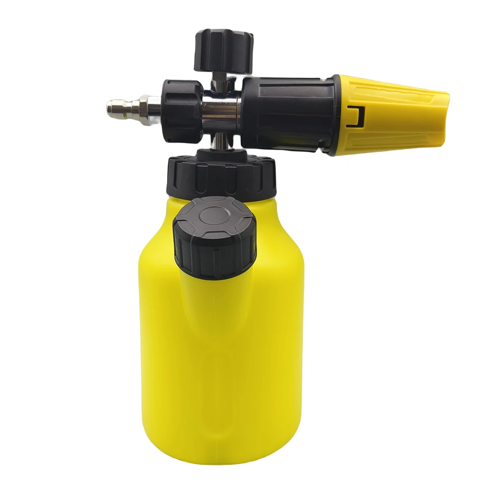 

1L Snow Foam Lance Washer Sprayer Hand High Pressure Snow Foam Spray Bottle Stainless Steel 1/4 Quick Connect Adjustable Nozzle