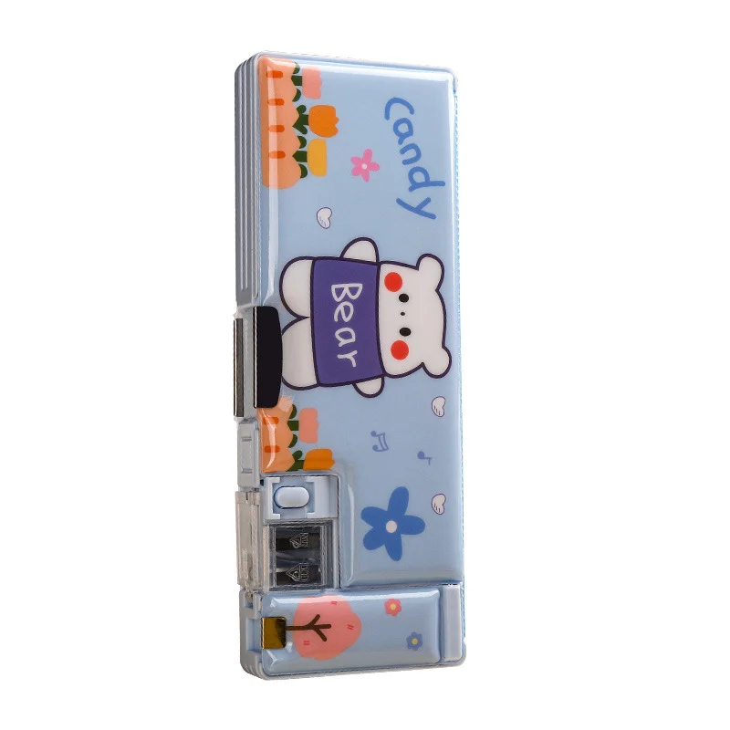 3Dcute pencil box School student stationery box bambini pencil storage box astuccio a tre strati di grande capacità