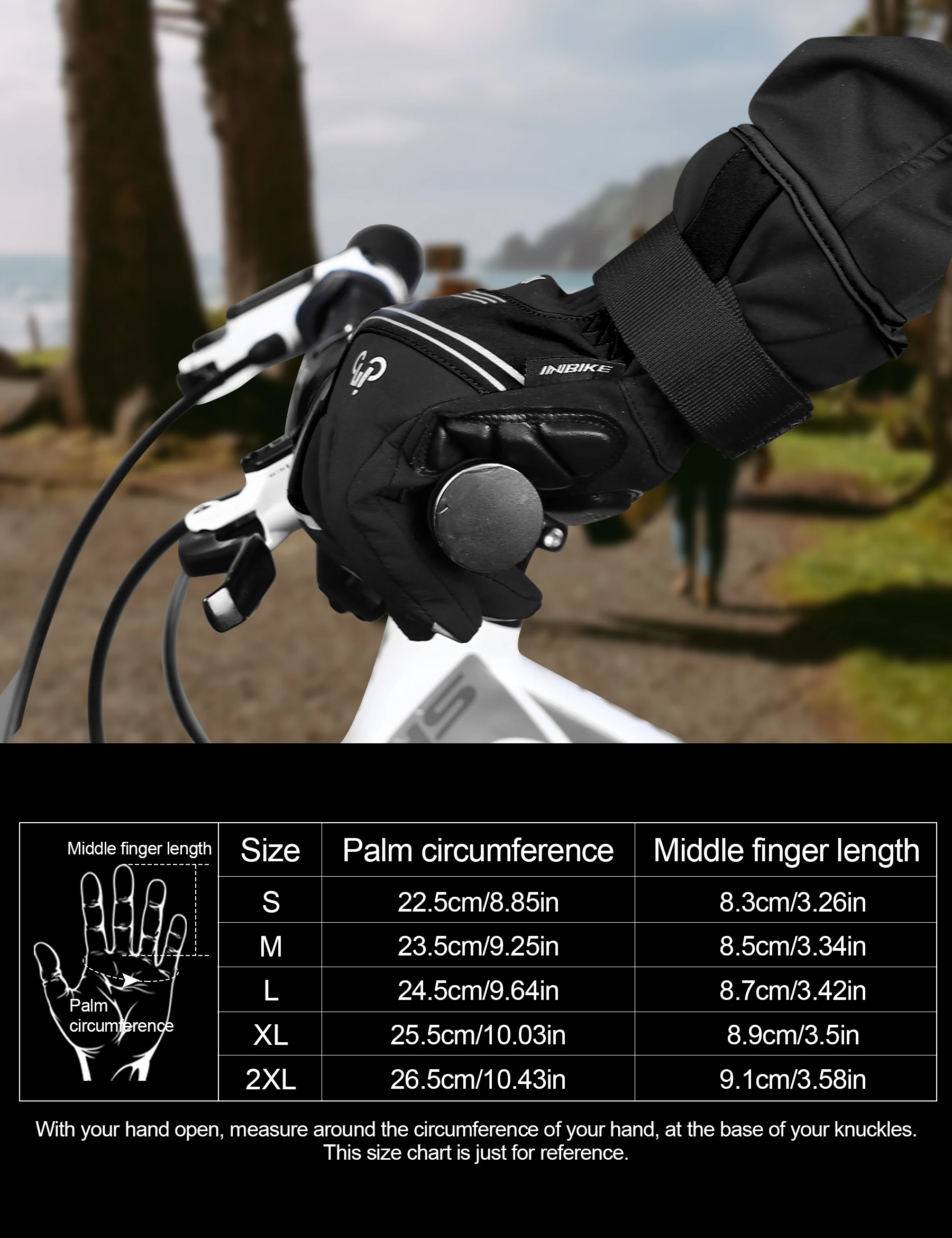 INBIKE Winter Cycling Gloves Gel Pad Thermal Bicycle MTB Bike Road Gloves Outdoor Sport Glove for Cycling Windproof  Accessories
