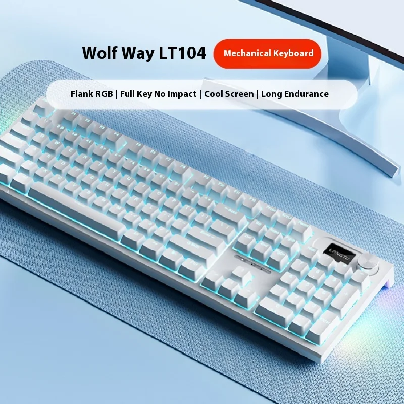 Imagem -03 - Langtu Lt104 Teclado Mecânico com Fio Modos Rgb Retroiluminado 104 Teclas Chave Completa Troca Quente Botão cd Teclado Ergonômico para Jogos