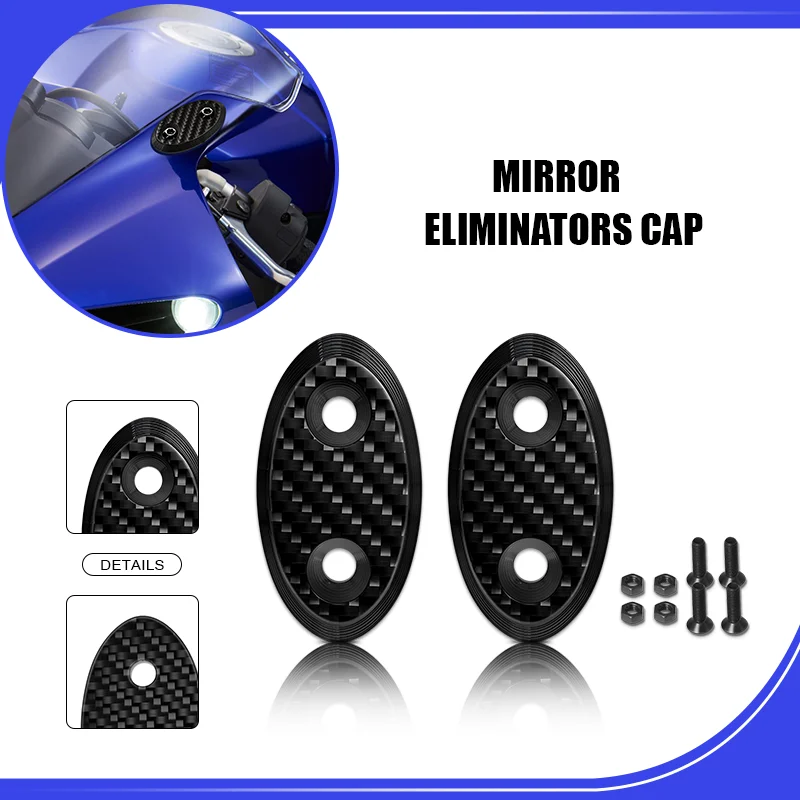 

r1 Accessories Carbon Fiber Windscreen Mirror Hole Cap For R1 YZFR1 2009 2010 2011 2012 2013 2014 Motorcycle Mirror Hole Cover