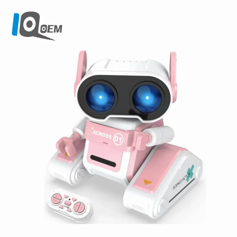 Iq0em ミニロボットリモコンカー 2.4G インテリジェントリモコンロボットおもちゃ 男の子向け かわいいミニタイプRCカー