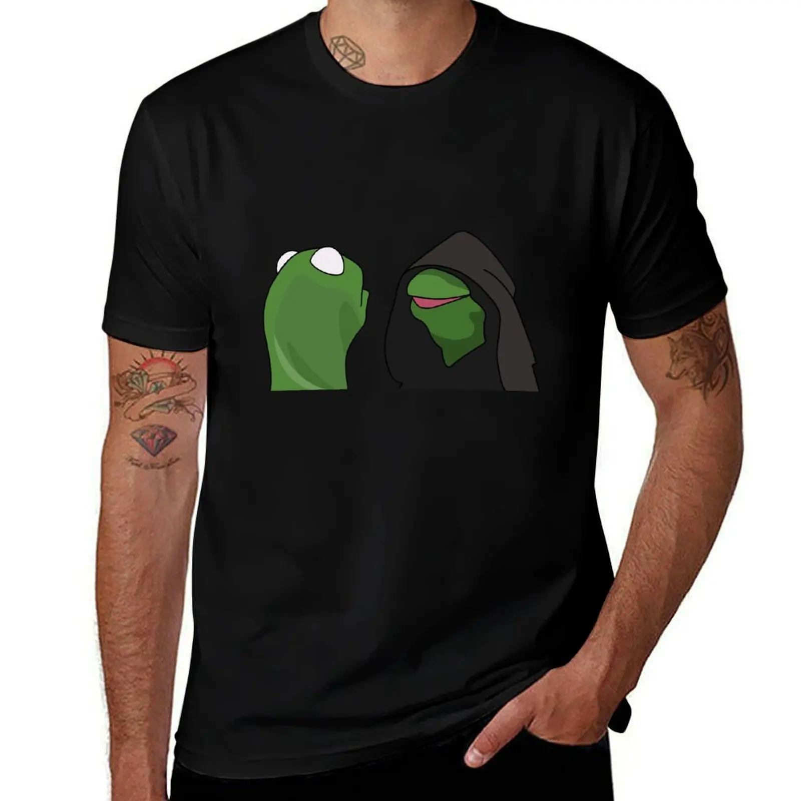 

Evil Kermit T-Shirt street wear shirts graphic tee boys whites Short sleeve tee men