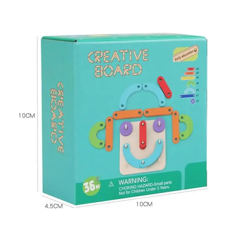 【BS】 Brinquedo Geoboard Infantil, Prancha de Unhas, Conjunto de Colunas Geométricas, Quebra-cabeça de Construção Geométrica, Pegboard, Sensorial Montessori