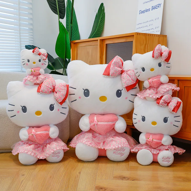 Sanrio Kawaii Kuromi My Melody Plush Toy Hello Kitty Stuffed Doll Filled Doll Cute Animal for Kids Birthday Xmas Gift Girls