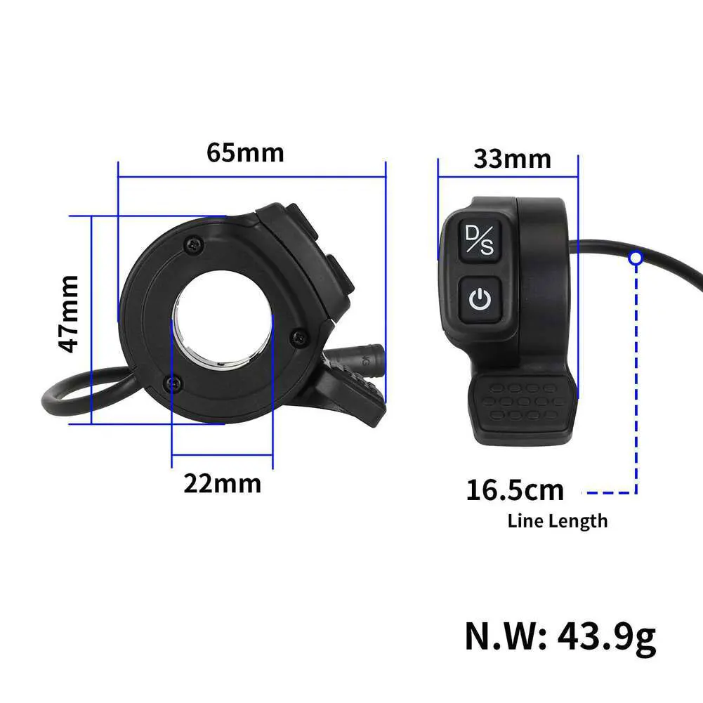 

Throttle For Electric Scooters Dual-Button Throttle Controller For Kukirin G2Maste Waterproof Single Head Sensitive Acceleration