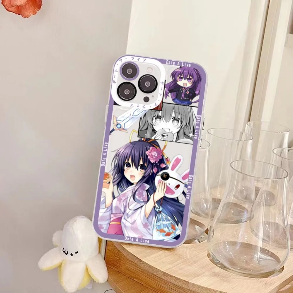 Date A Live Tokisaki Kurumi Phone Case For iPhone 11 12 13 14 Mini Pro Max XR X XS TPU Clear Case