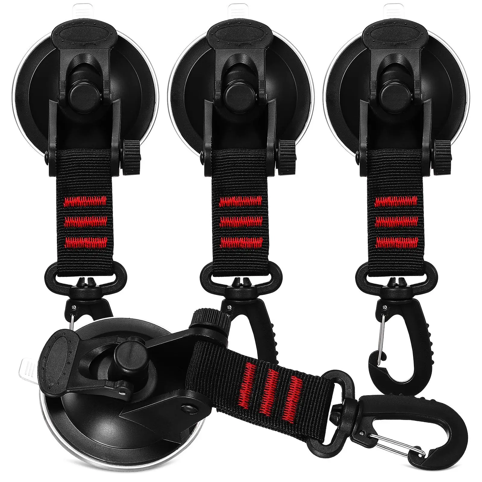 

4 Pcs Heavy Duty Hooks Rotating Suction Cup Outdoor for Travel Strong Cups with