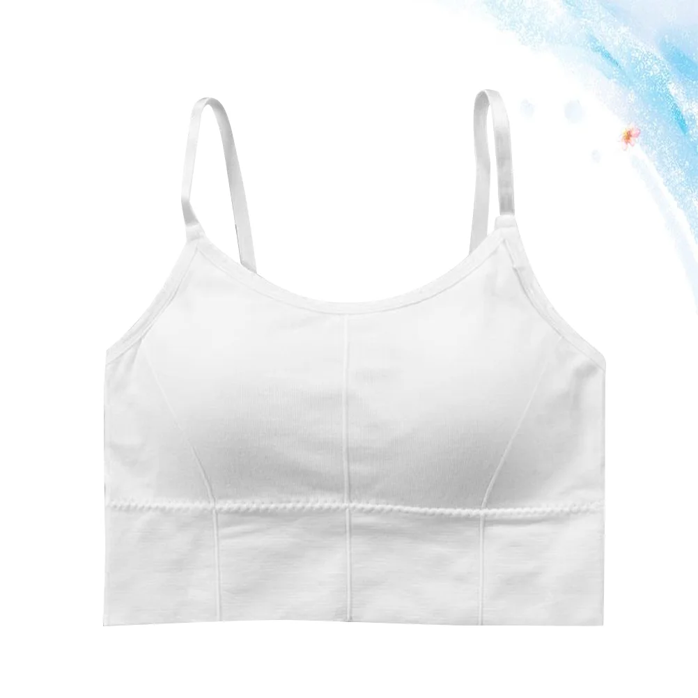 

Gym Bra for Women Underwire Free Bras No Steel Seamless Strapless Full Support White