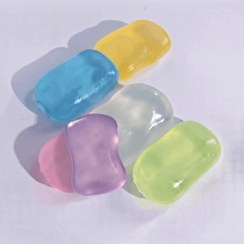 Moldable Soap Squishy Clear Series Coconut Oil Soap Soap Fidget Hand Squeeze Simulation Soap Soap Shaped Fidget Office Worker