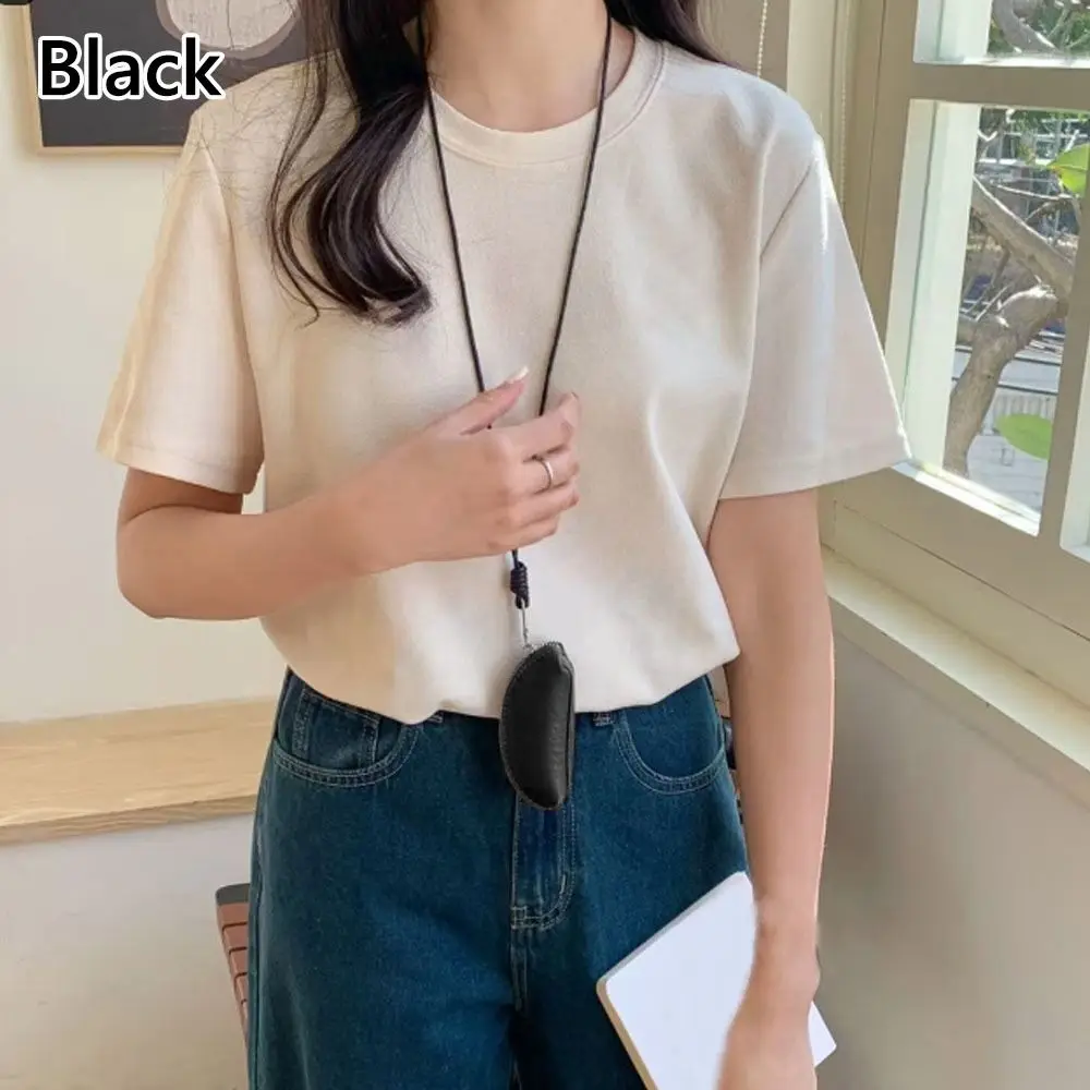 Creative Gift PU Leather Coin Purse with Long Strap Candy Color Sweater Chain Necklace Wearing Key Bag Necklace