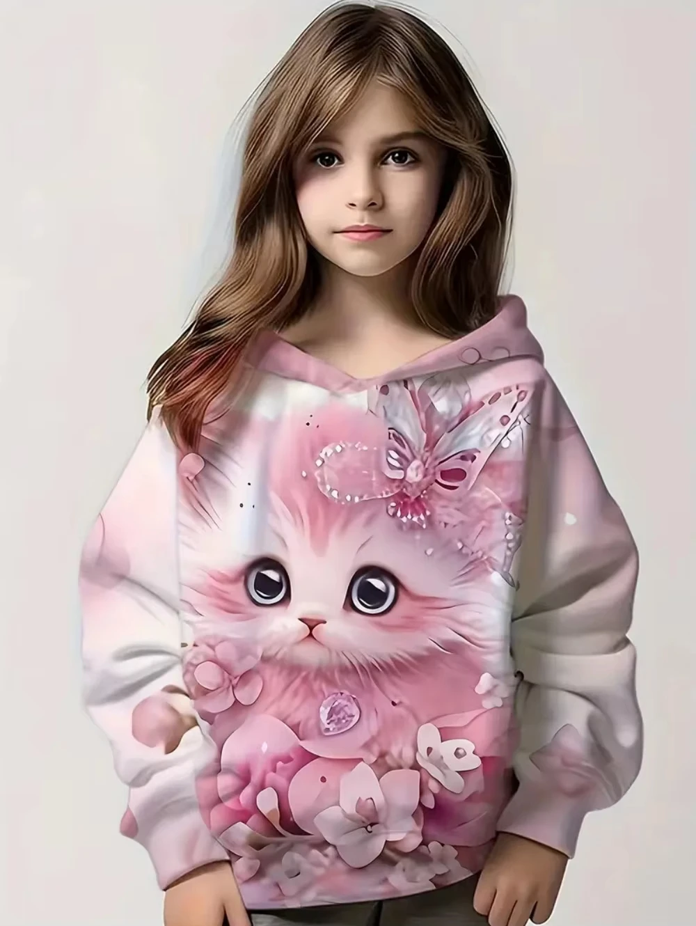Camiseta para niños, ropa para niñas, estampado 3D de animales, Top para niños, camiseta informal de verano para niños, camiseta de moda con cuello redondo, ropa para Chica adolescente