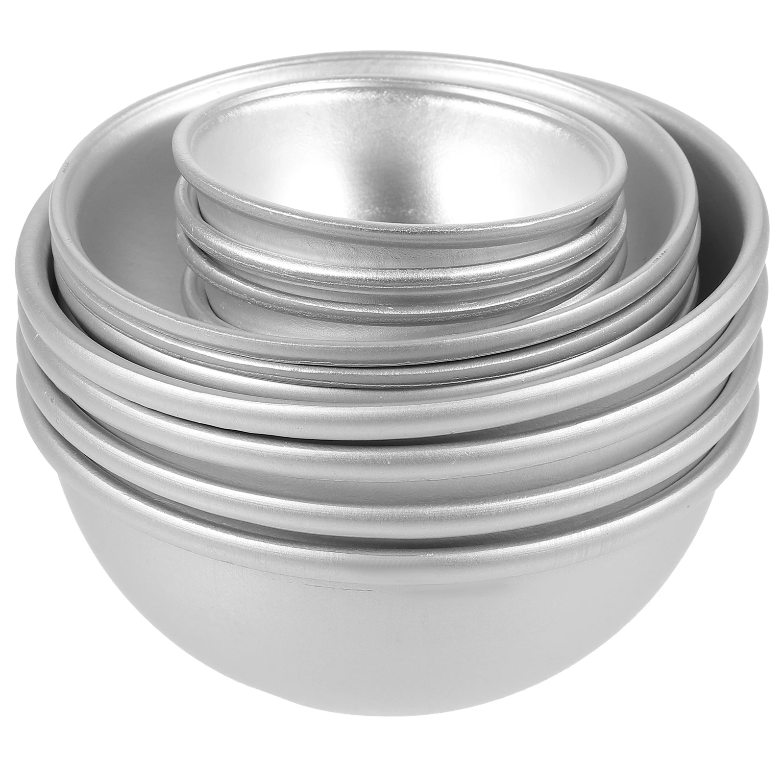 

12pcs Bath Mold Aluminum Alloy Sphere Round Half Round Ball Bath Mould Soap Mould DIY Craft Baking Tool Safe Durable Storage