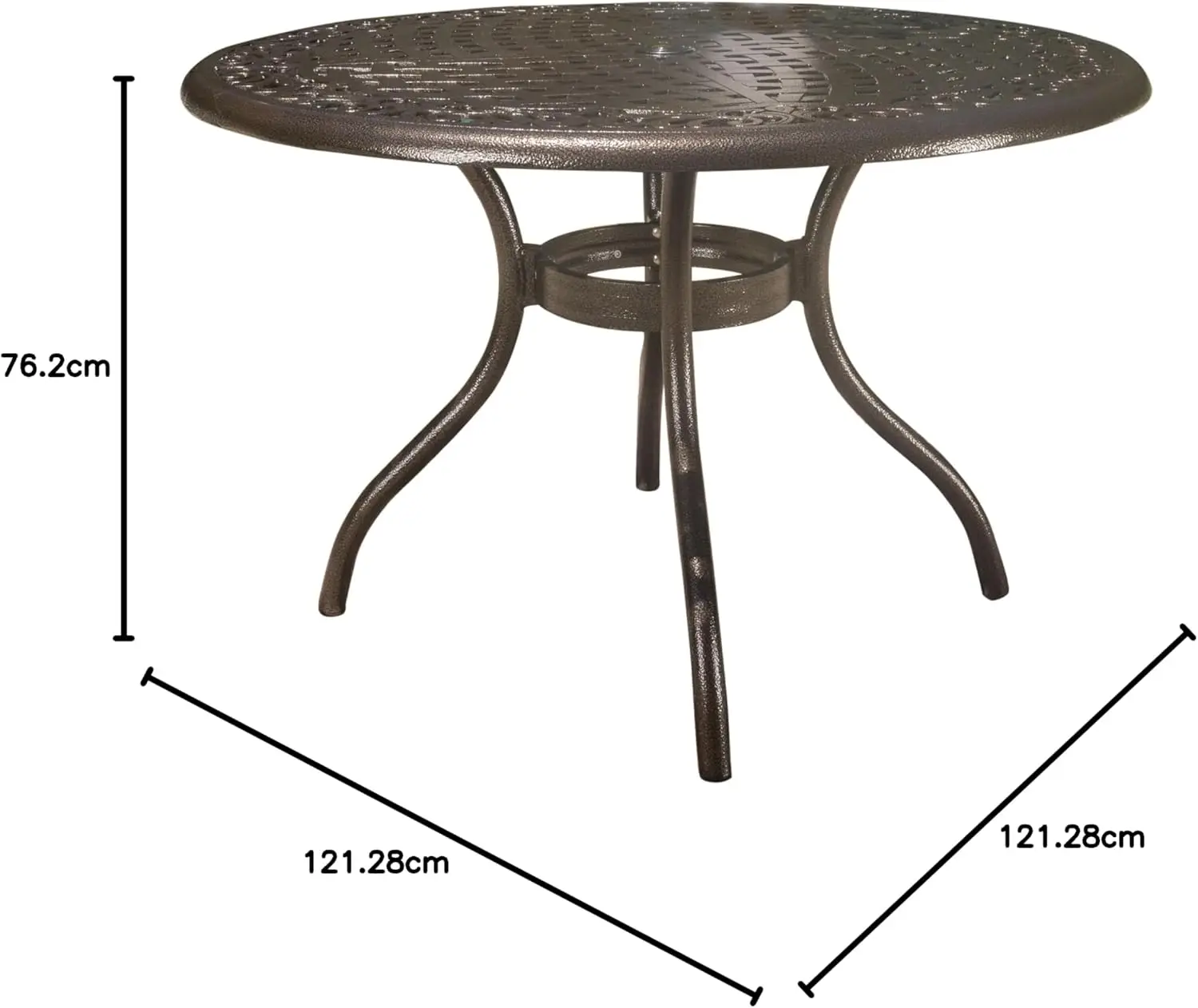 Table, Hammered Bronze