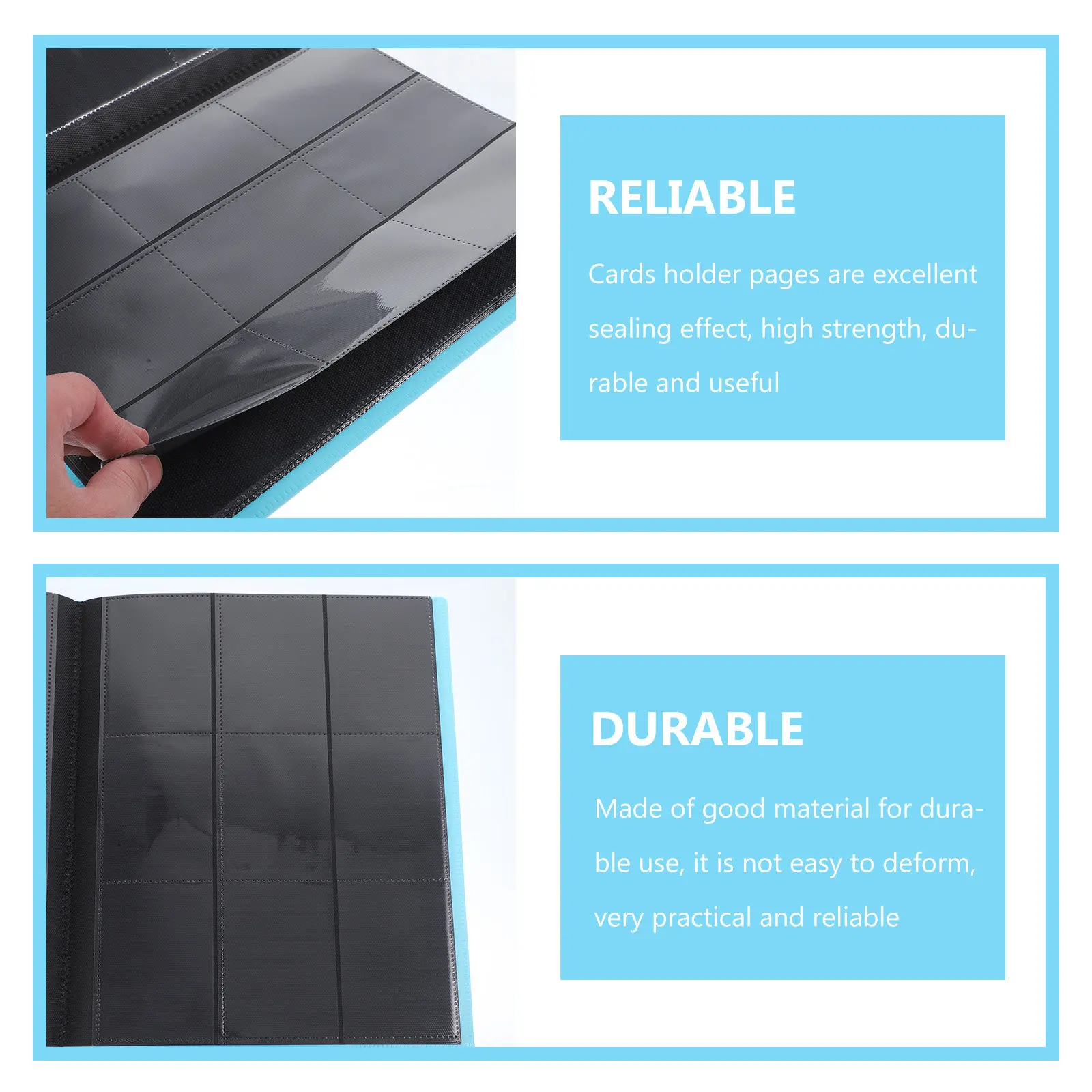 Stylish Game Card Binder Album for Photocard Football Sports Cards Collection Storage Protective Album Sleeve Book for Artists