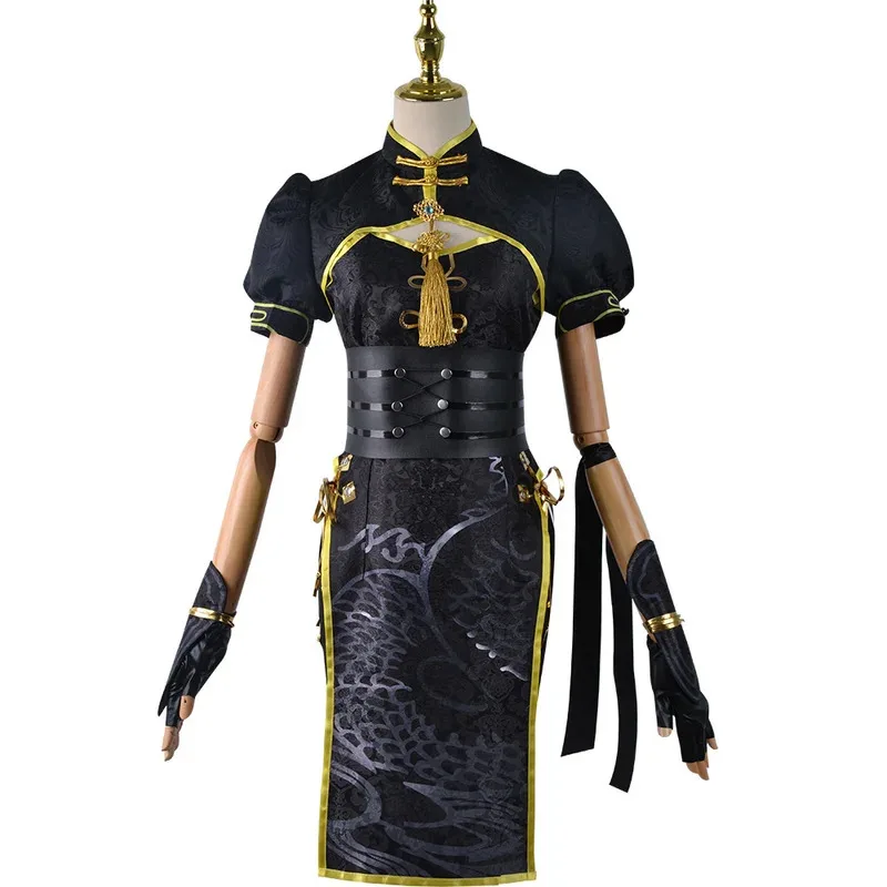 Игра NARAKA BLADEPOINT Косплей Костюм Viper Ning Косплей Костюм Хэллоуин Костюм Женское Готическое Платье Черный Сексуальный Комплект Платьев