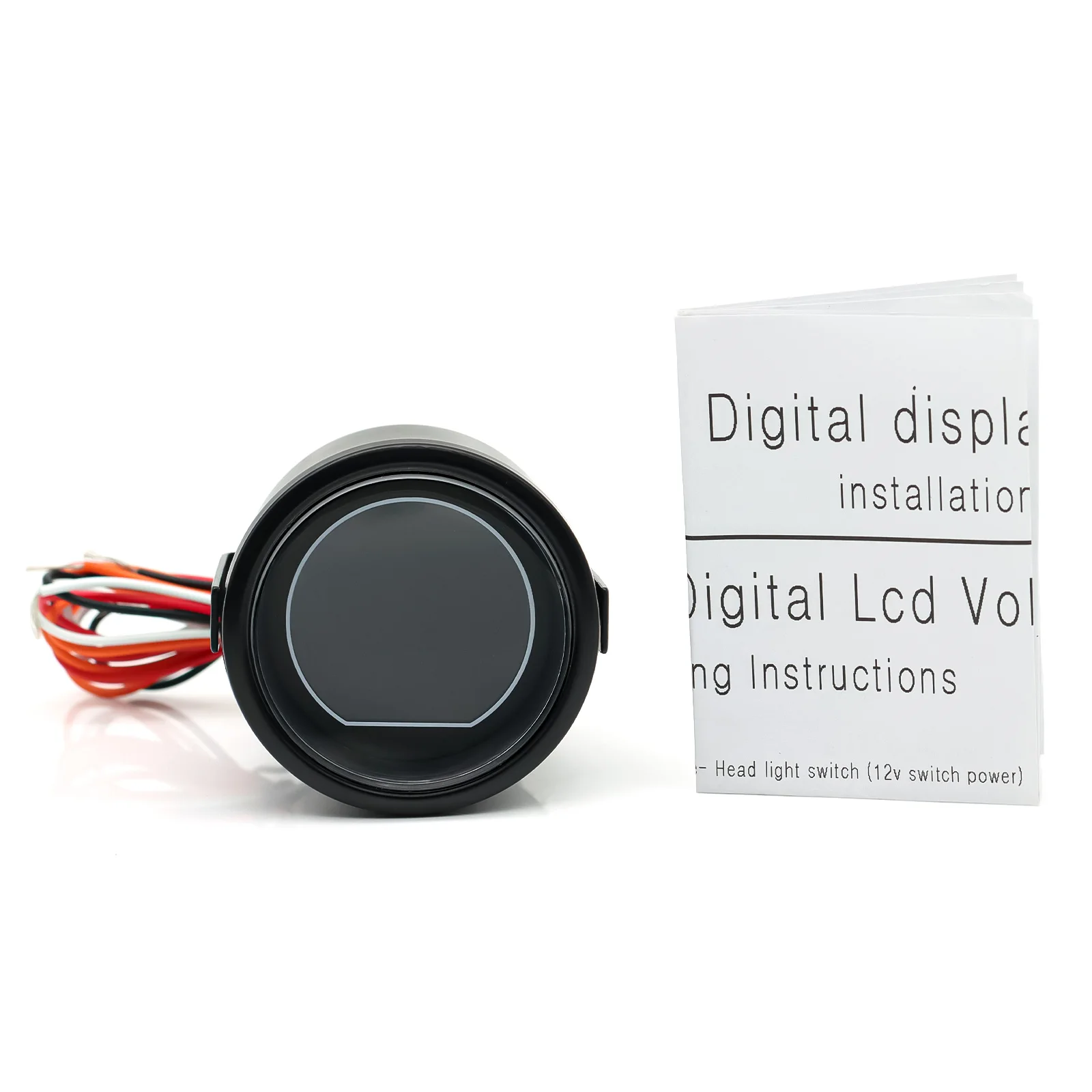 Voltmeter 12v Car Digital Round Waterproof Auto Boat Motorcycle 52mm Digital Volt meter DC 8V-18V LED Panel Volt Voltage Meter
