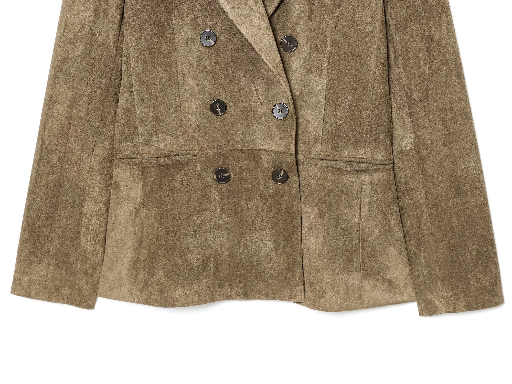 2025 شتاء جديد المرأة عادية عصرية بسيطة مزدوجة الصدر فضفاضة رداء غير رسمية سترة تنوعا السترة #4