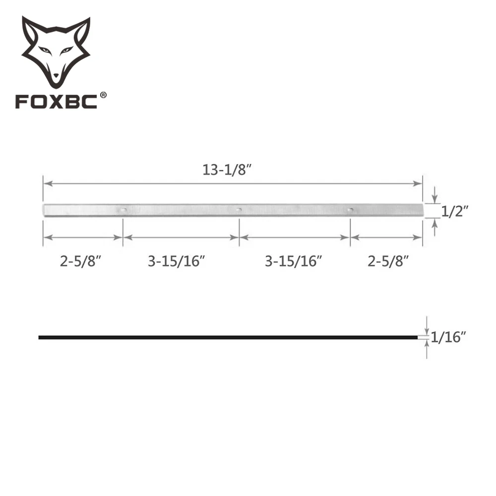 Foxbc 13 "333Mm Hss Mes Schaafmachine Blade Voor Scheppach PLM1800 Houtbewerking Tool-Set Van 2