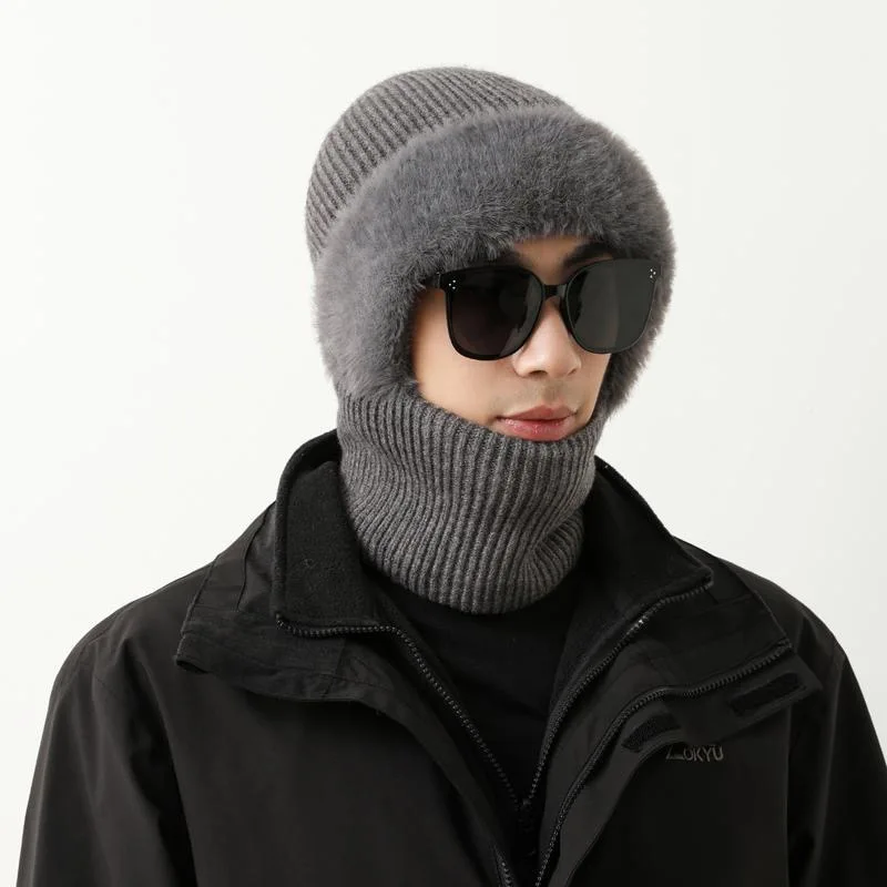 ขายร้อนผู้ชาย Balaclava หมวกสไตล์ฤดูหนาว WARM หมวกกลางแจ้ง Windproof Thicken ถักหมวกหมวกฤดูหนาว WARM CAP