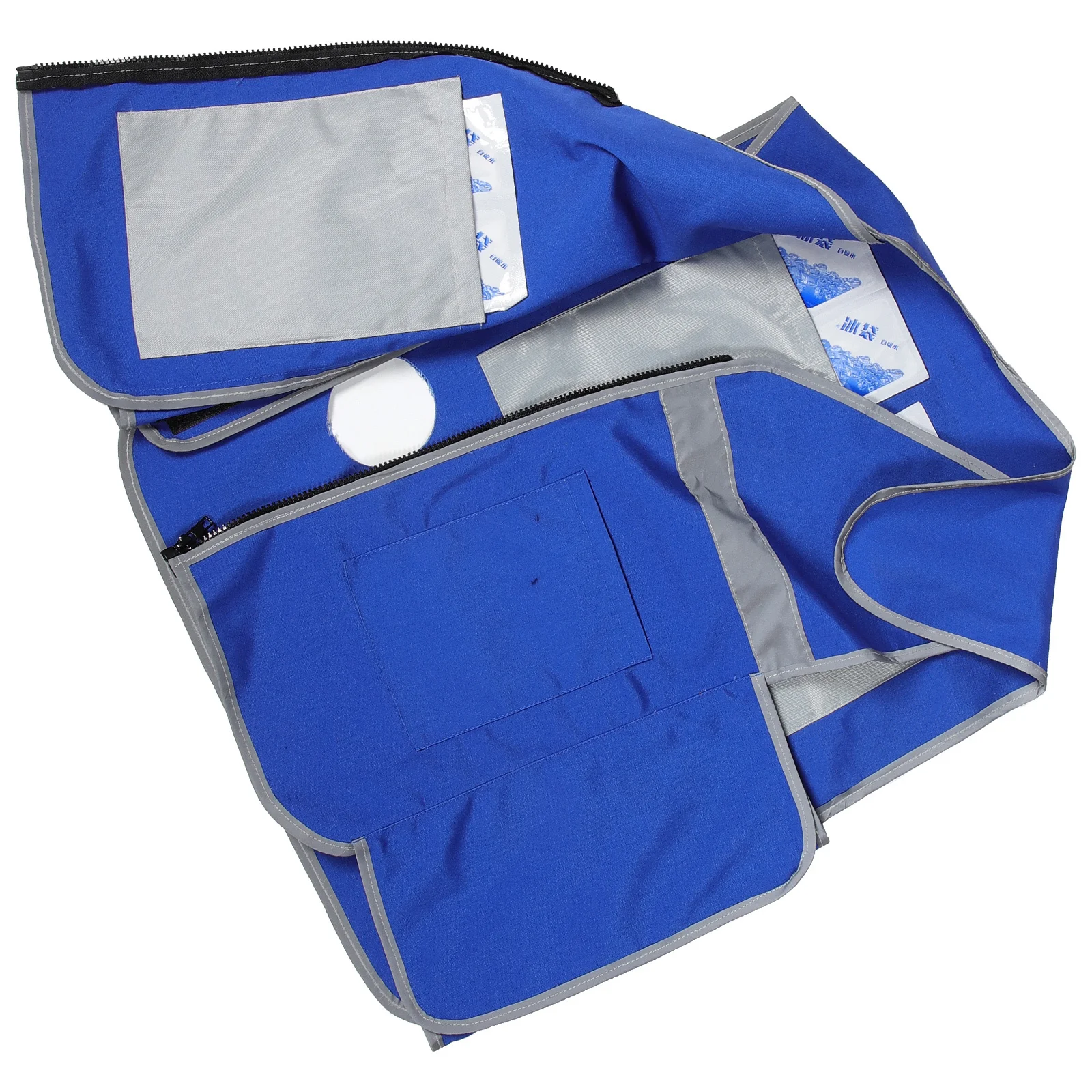 1 conjunto grande colete de refrigeração pacote de gelo colete de refrigeração para trabalho ao ar livre verão reutilizável colete refrigerador para homens e mulheres confortável