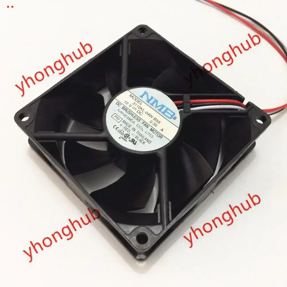 NMB-MAT 3110KL-04W-B59 P50 DC 12V 0.30A 80x80x25mm Server Cooling Fan