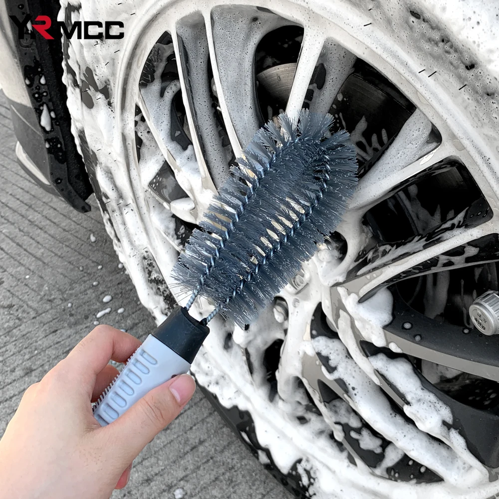 Car Wheel Cleaner Brushes Tire Rim Cleaning Tool Non-Slip Handle Cleaning Detailing Brush for Motorcycle Car Accessories