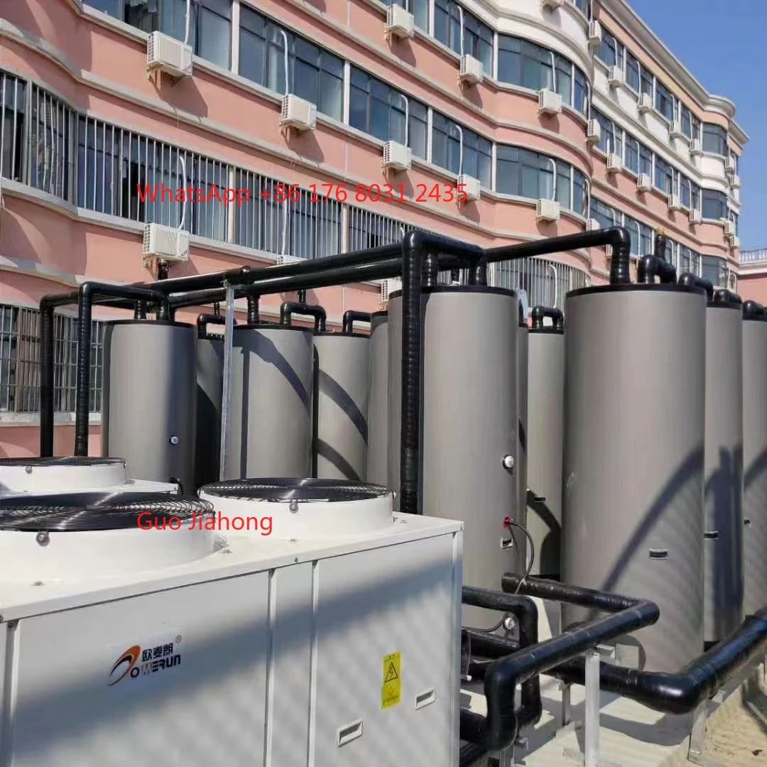 خزان مياه ساخن كبير من الفولاذ المقاوم للصدأ المحلي لمضخة حرارة مصدر الهواء مع خزان تخزين اتصال شفة DN100 DN150 DN200