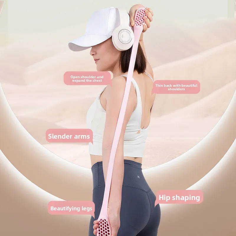 جهاز سحب نسائي على شكل 8 لتمارين الكتف والظهر، تمديد الظهر، شريط مطاطي متعدد الوظائف