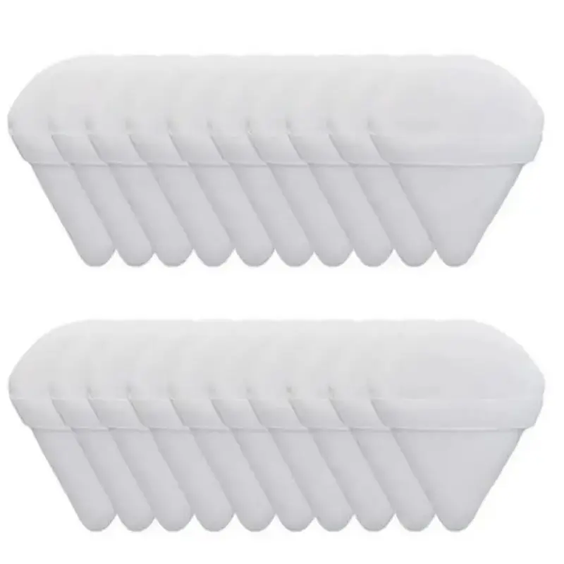 20 szt. Nowe Trójkątne Gąbki do Makijażu z Miękkiej, Przyjaznej dla Skóry i Delikatnej w Dotyku, Idealne do Użytku Domowego i Podróżnego