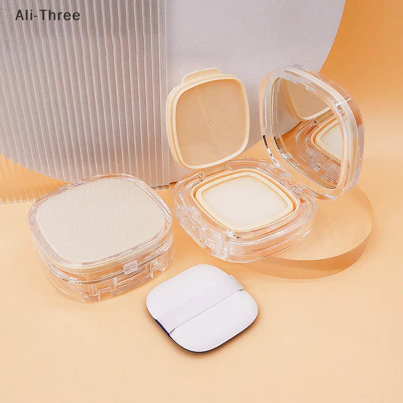 Contenitore per trucco cosmetico portatile con cuscino d'aria vuoto da 15 g con specchio in spugna per polvere per fondotinta in crema BB fai da te