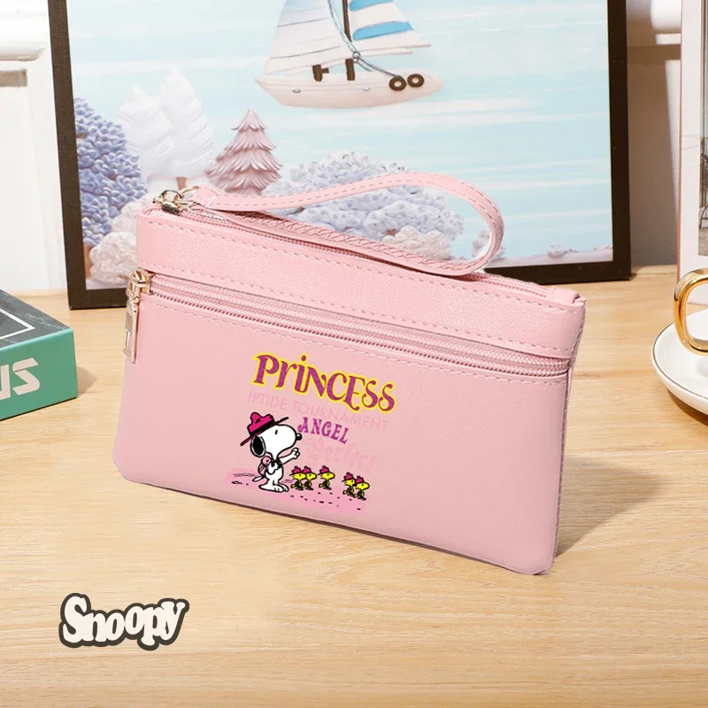 Snoopy Women's Wallet Girl Kawaii Cartoon Anime Purse Fashion High-capacity Multi Slot Card Bag Women PU Leather Holdingbag Gift