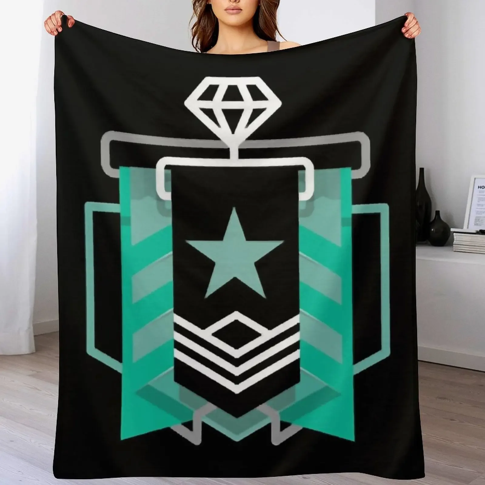 Diamond Level R6 Classic . Throw Blanket Long Lasting Soft Plush Blanket for Daily Use