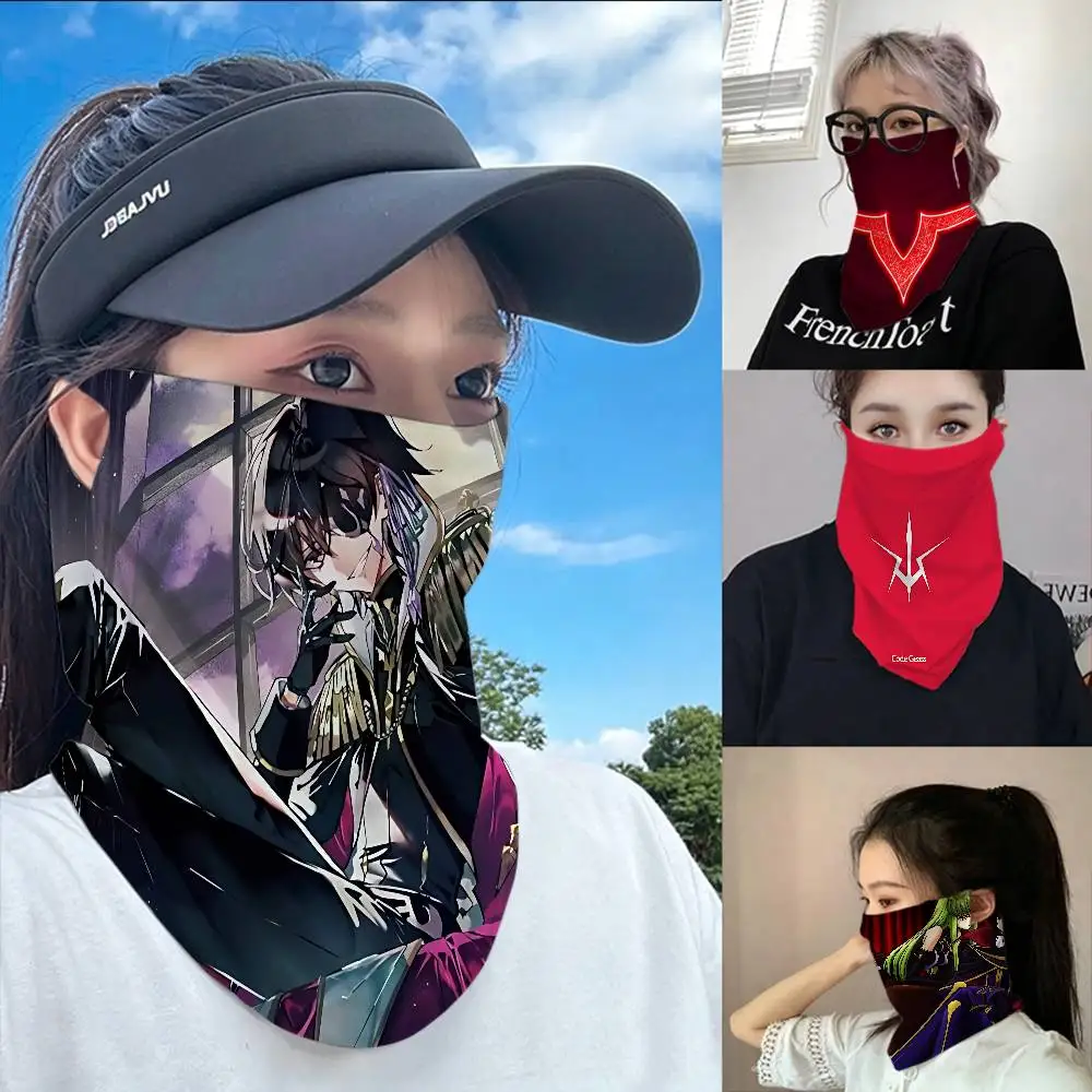 Anime Julius Kingsley Code Geass Multifunctional Tube Scarf Breathable Face Neck Cover for Mountaineering Riding Daily Use