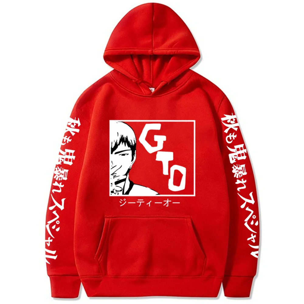 Anime Grote Leraar Onizuka Gto Bedrukte Hoodie Harajuku Grappige Pullover Homme Met Lange Mouwen