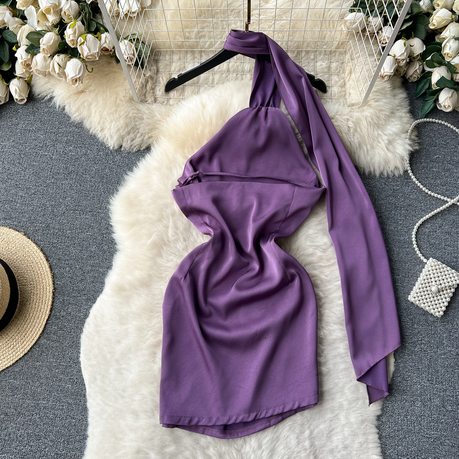 Ele Satin Wrap Neline ort Dr Damska Wyszczuplająca Talia Pure Desire Sle Sexy Bodycon Spódnica Koreańska Wersja Wysoki Stan