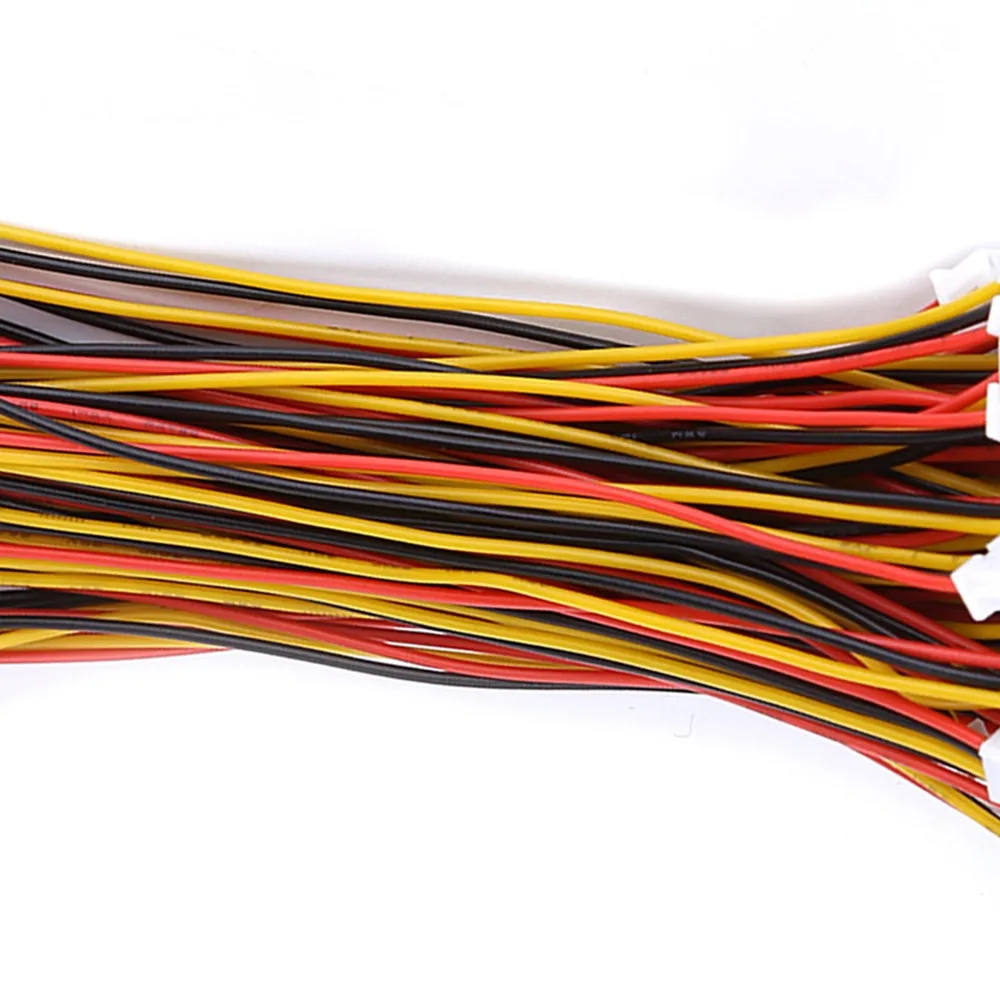 20 مجموعة الكابلات مجموعة 1.25 مللي متر الملعب 3P ذكر و موصل سالب 10 سنتيمتر واحدة نهاية موصل التوصيل 3P موصل سلك المشاريع الإلكترونية #5