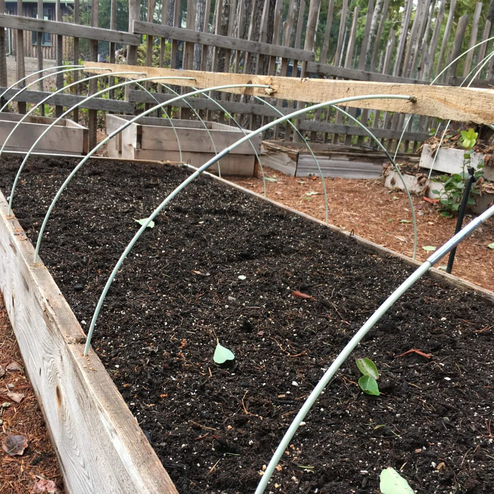 25/50Pcs Fiberglass Garden Greenhouse Hoops Rust Free Support Frame DIY Plant Holder for Grow Tunnel and Plant Support Use