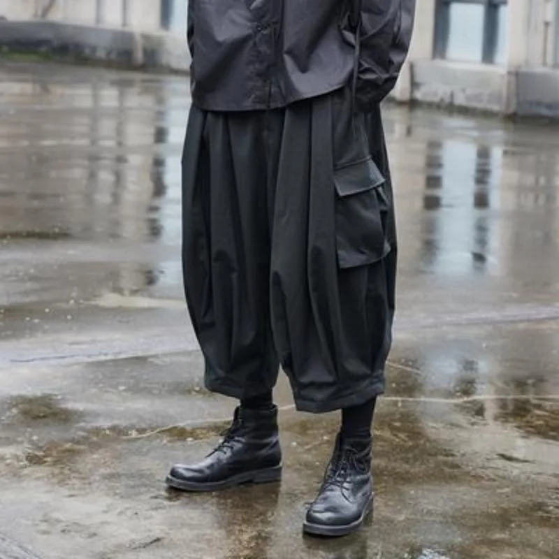2025 Streetwear Men Harem Pants Men High Street Black Wide-Leg Trousers Hip Hop Jogging Pants Male Cargo Pants Oversized 5Xl 6Xl