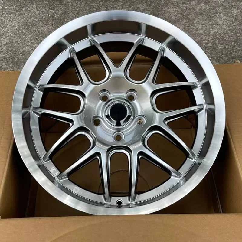 Automotive Premium Tuning Wheel Parts, 18 Inch Deep Barrel Concave Hyper Black Aluminum Alloy Rims 5x120 PCD Multi‑Fit For Passe