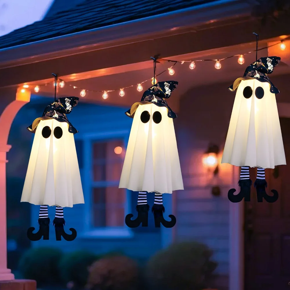 

Halloween decoration LED Light Up Witch Ghost for Party Home Indoor Outdoor Yard halloween Decor Scary Hanging Ornaments Gift