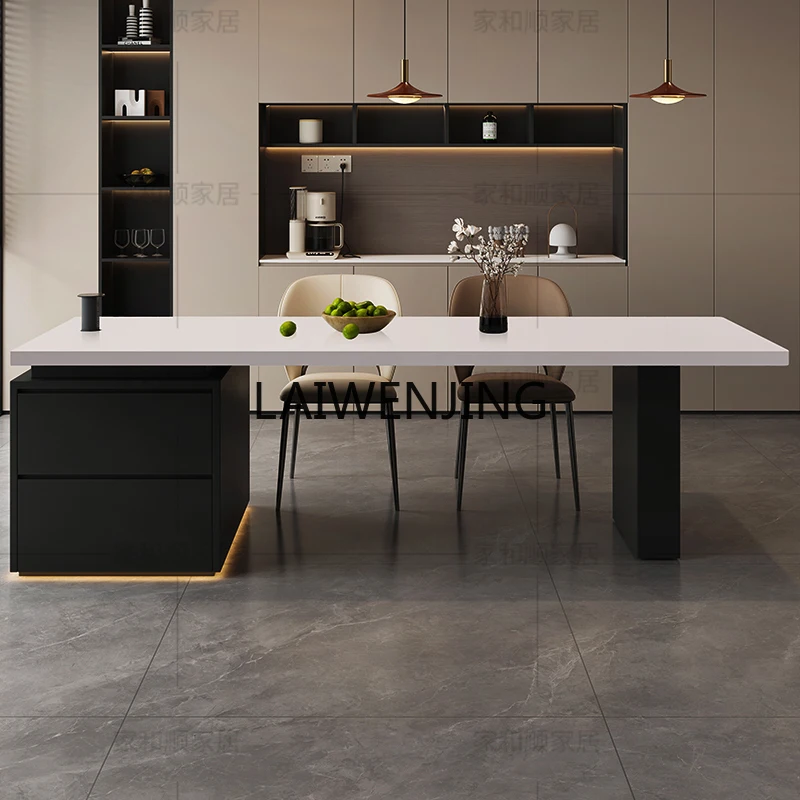 

MJY Flush Island Table Integrated Kitchen White Slate Multifunctional Nakajima Table