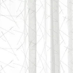 White Cross Vertical Strip Embroidered Gauze Curtain Curtains for Living Dining Room Bedroom