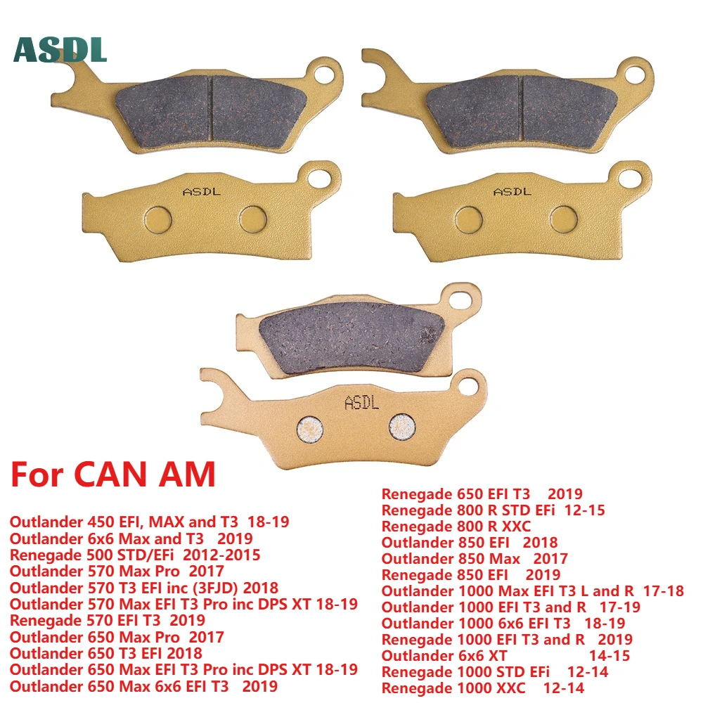 

Motor Front Rear Brake Pads Disc Ceramic or Copper for Can Am Outlander 450 570 650 850 1000 6x6 Renegade 500 650 800 850 1000