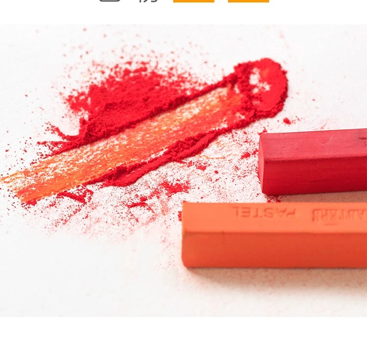 Maries Farbkreide, 24 Farben, 12 Farben, Kreide, 48 Malerei, Rosa, professioneller Pastellstift, Pinselbrett, Zeitungs- und Malzubehör – Detail 6