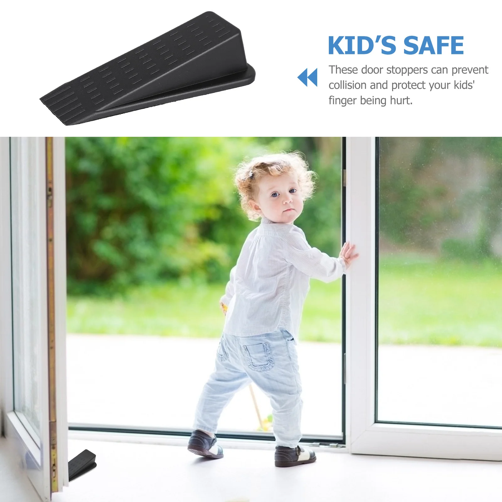 

4Pcs Door Stoppers PVC Home Office NonSlip Floor Protector NailFree Excellent Workmanship