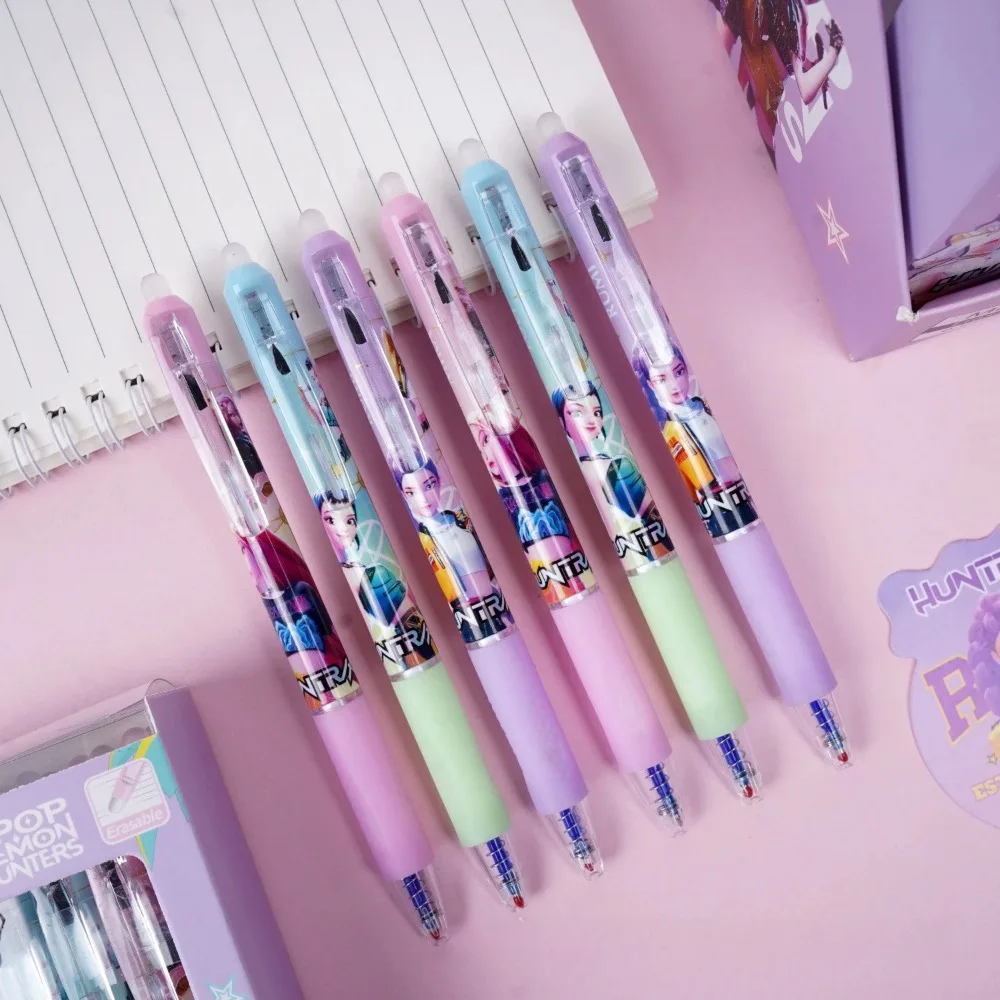 Anime Girls Lumi Mila Zoi Witch Hunter Erasable Gel Pens Press Retractable Black Blue Ink School Stationery Gifts for Students view 3