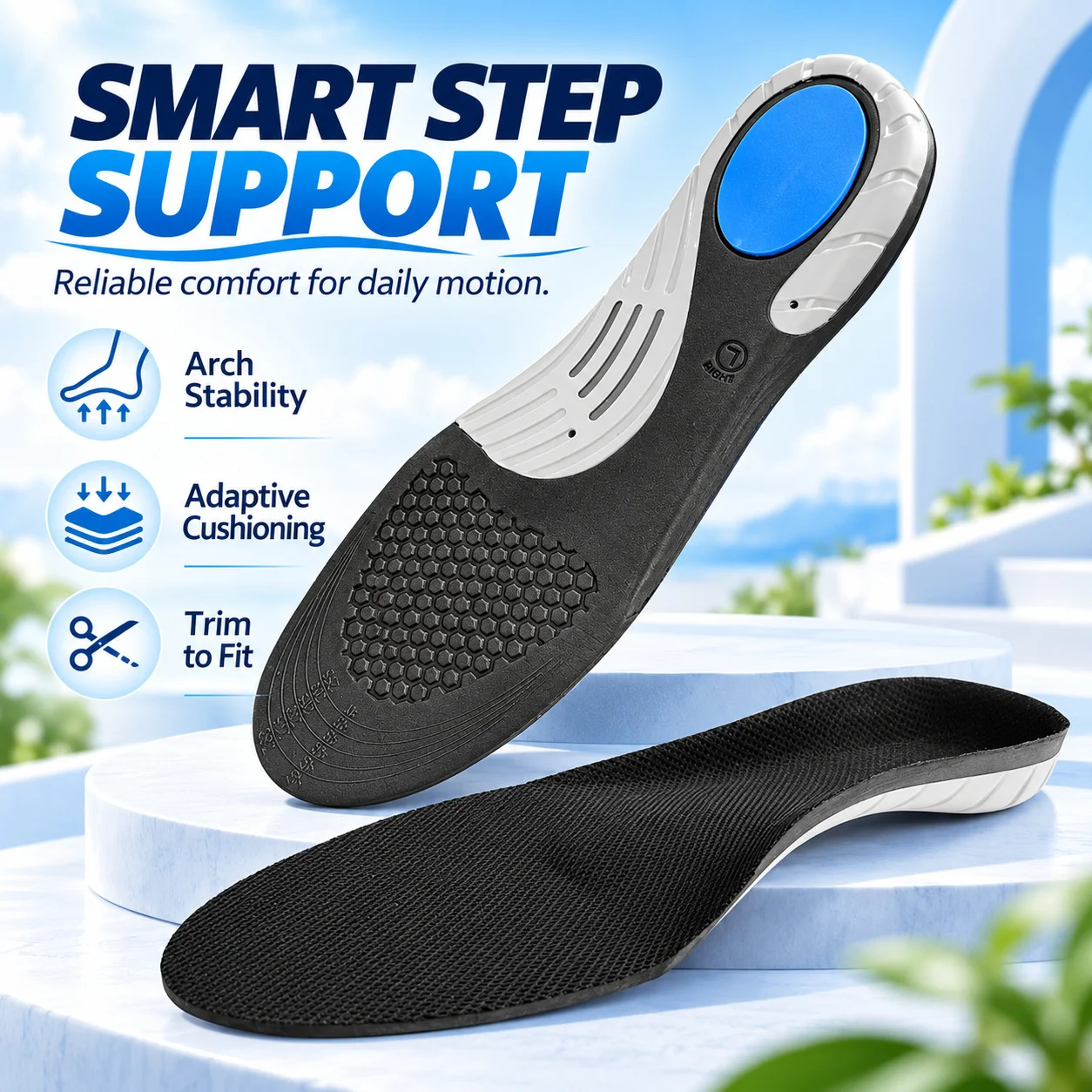 Comfort Orthopedic Insoles Arch Support Flat Foot Corrector Shoe Inserts Pain Relief Cushion Plantar Fasciitis Foot Care Men Wom