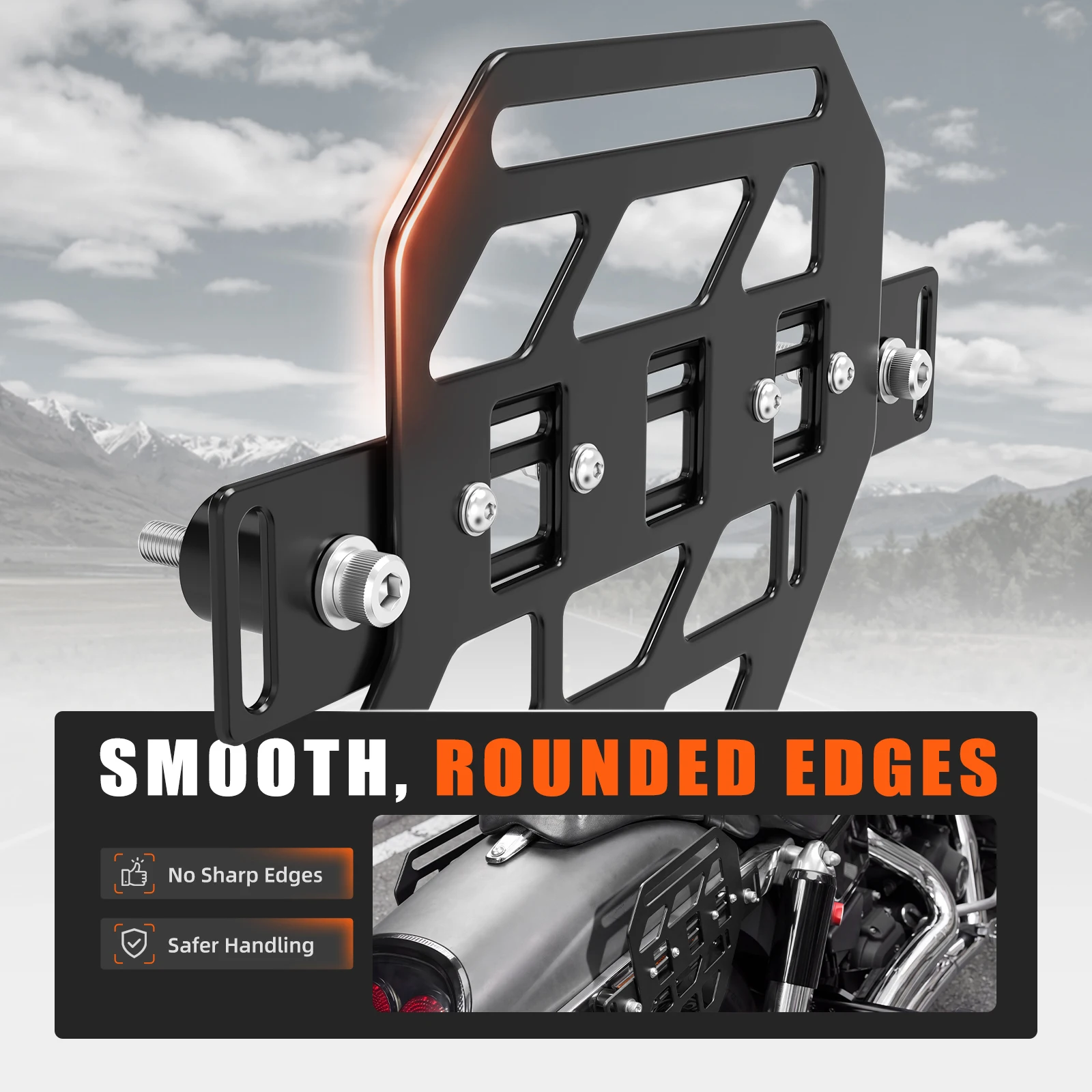 For Harley Dyna Street Bob FXDB 2006-2017 Adjustable Saddlebag Brackets Low Rider FXDL Fat Bob FXDF Super Glide FXD Wide Glide - view 4