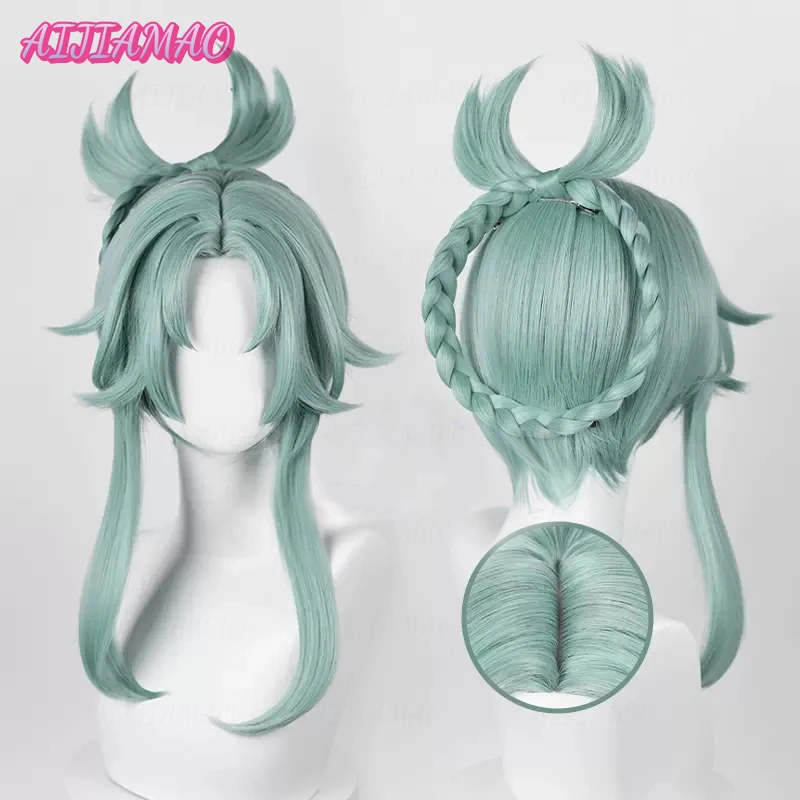 ¡Nuevo! Guizhong Peluca de juego Impact, pelucas sintéticas resistentes al calor + gorro de peluca, pelucas de Cosplay de Madame Ping, 90cm/45cm